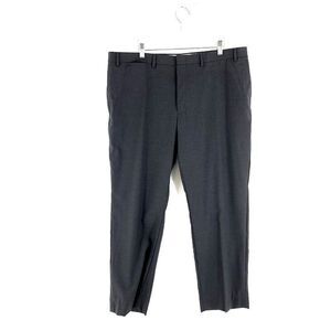 Lauren Ralph Lauren Slim Fit Wool Gray Flat Front Dress Pants 40/30 Lined Partia